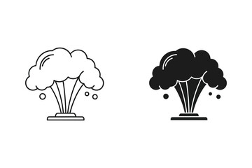 Cloud and brain transformation concept vector illustration, flat design scalable art for mental growth and idea development