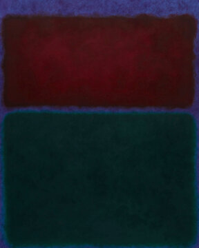 Abstract oil painting in rothko style minimalism color field