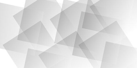 Obraz premium Modern Abstract white background design with layers of textured white transparent material, Minimal geometric white light background triangle black technology vector. Abstract graphic Banner design.