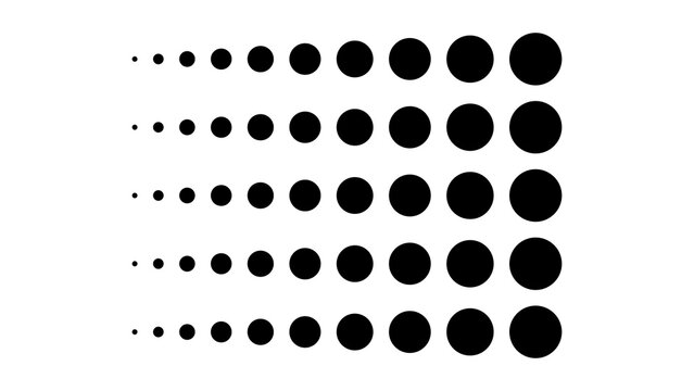 Photo of halftone polka dot pattern isolated on transparent background