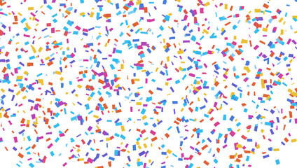 Fototapeta premium Colorful Confetti Scattered on a White Background During a Celebration or Event in a Festive Setting