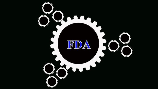 glowing neon FDA Approved icon Food and Drug Administration label. FDA Approved blue Check Mark icon. FDA Approval icon and Medical Research, Healthcare Regulation and Pharmaceutical Process
