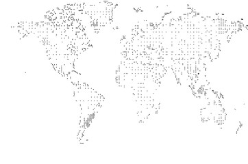 Fototapeta premium Save to Library Download Preview Preview Crop Find Similar File #: 1645843834 Transparent PNG available Halftone world map with dot pattern, dotted globe continents graphic, black and white Ea