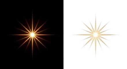 Fototapeta premium Starburst effects on black and white backgrounds