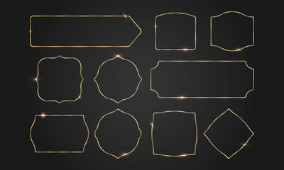装飾用ゴールドフレームのバリエーションセット