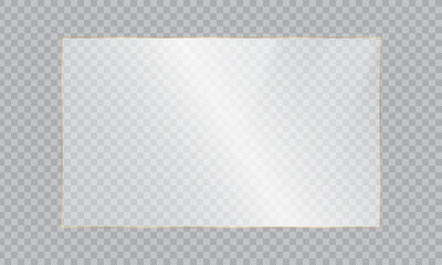 ゴールドの縁取りが施されたガラス風フレーム背景