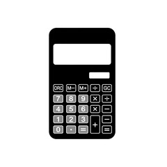 Obraz premium Black calculator with a digital display and standard numeric keypad