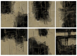 Abstract image for printing. Picture for modern interiors. The picture is painted by hand on a tablet. © neurostructure