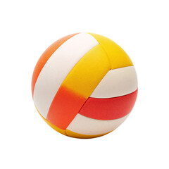 Fototapeta premium Volley Ball in Bright Colors on a Clean Background Ready for a Game
