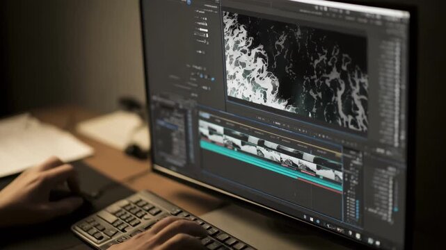 Closeup medium shot of a computer screen displaying a TIFF image file being edited highlighting the detail and quality of digital photo preservation processes
