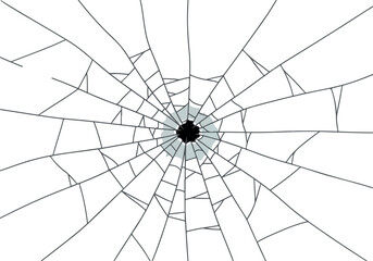 Obraz premium Shattered Reflections A Fractured Glass Design