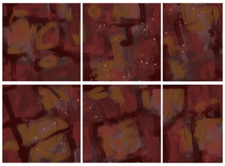 Abstract image for printing. Picture for modern interiors. The picture is painted by hand on a tablet. © neurostructure