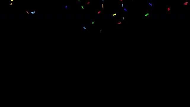 Falling colored Confetti, colored foil, high quality, alpha masking
