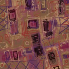 Abstract image for printing. Picture for modern interiors. The picture is painted by hand on a tablet. © neurostructure
