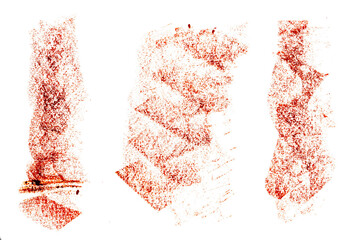 Ink roller brush strokes textures. Punk rock wall grunge paint stripes print. Brayer black lines. Thick rectangle stamps set. Chalk wide underlines. Vector smear labels background. Graffiti elements.