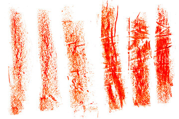 Ink roller brush strokes textures. Punk rock wall grunge paint stripes print. Brayer black lines. Thick rectangle stamps set. Chalk wide underlines. Vector smear labels background. Graffiti elements.