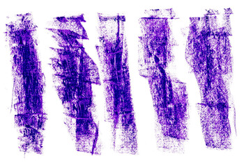 Ink roller brush strokes textures. Punk rock wall grunge paint stripes print. Brayer black lines. Thick rectangle stamps set. Chalk wide underlines. Vector smear labels background. Graffiti elements.