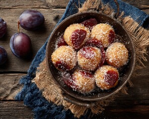 Plum dumplings, a traditional dessert known in Germany