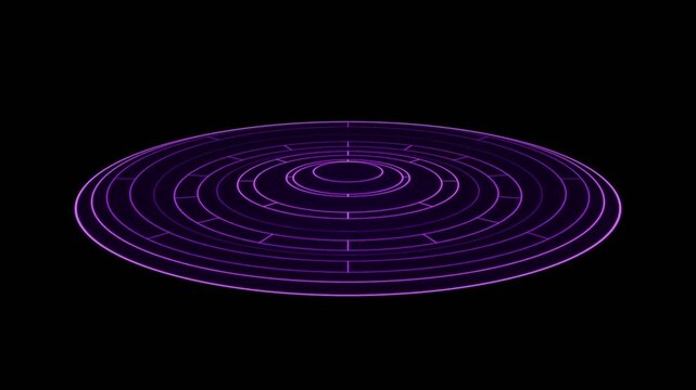 Futuristic Ground Portal Energy Ring Purple Loop &ndash; Overlay Graphic Element