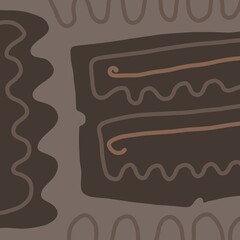 Abstract image for printing. Picture for modern interiors. The picture is painted by hand on a tablet. © neurostructure