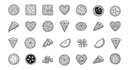 Cute Hand Drawn Cartoon Planets Solar System Doodle Set Diverse Emotions Expressions Black White Vector Illustration Kids Education Fun Adorable Kawaii Space Elements © ObDesign