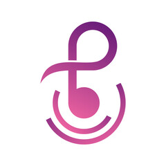 Letter P Music Logo