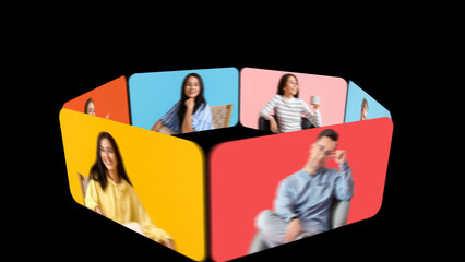 Carousel Loop Horizontal – Scrolling Content Opener for Motion Graphics Video Social Media and Digital Displays