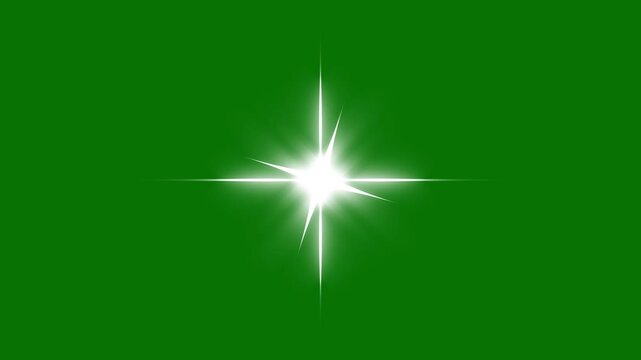 single star glitter, sparkle, twinkle animation on transparent. vfx included, shiny glowing stars, fairy twinkle stars, Twinkle Sparkling stars Shine animation on green background. 4k