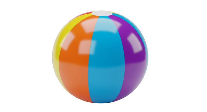 Vibrant colorful beach ball for summer fun and play