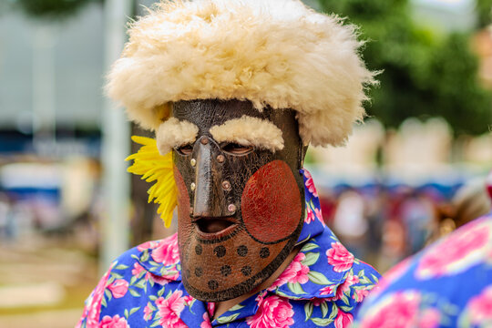Um "Basti&atilde;o", figura presente na festa t&iacute;pica brasileira chamada "Folia de Reis"