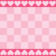 Pink heart Valentine pattern background.
