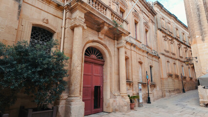 Fototapeta premium Historical Mdina Old Town in Malta on sunny day