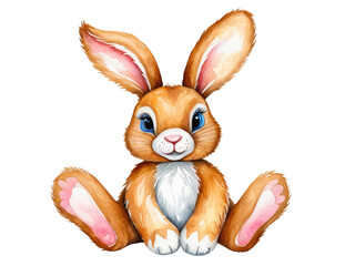 Obraz premium A brown rabbit standing on its hind legs