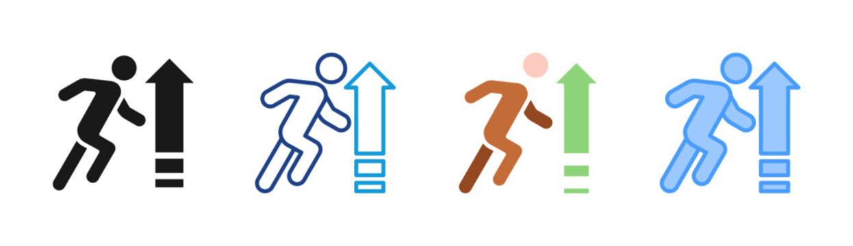 Progress icon set multiple style collection