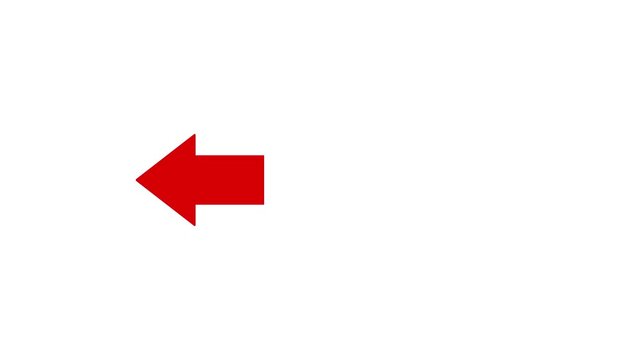 Arrow icon animation on black background. Motion graphics of road arrow concept. 4k
