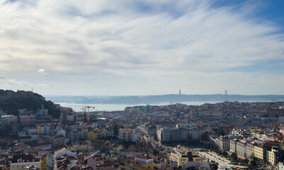 Obraz premium Panoramic views of the beautiful city of Lisbon, capital of Portugal