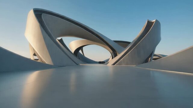Futuristic Abstract Architecture Exterior Motion Background