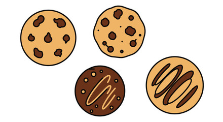 Fototapeta premium Cookie Line art creative design