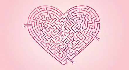 Navigating love and complexity with a heart maze