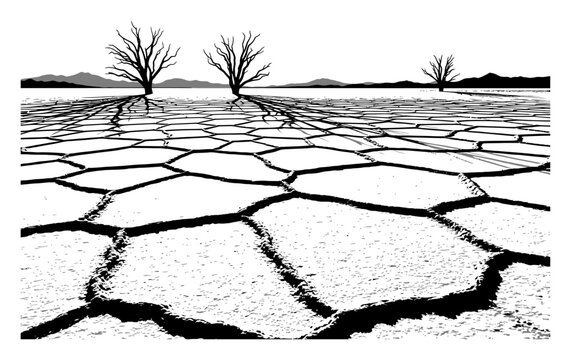 Salt Flat Polygon Abstract - Minimalist Vector