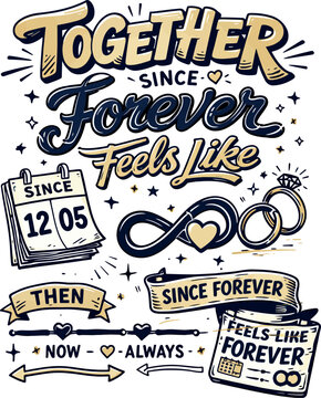 Together Since Forever Feels Like Anniversary Design