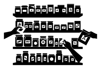 Seed Library Illustration - Minimalist Vector