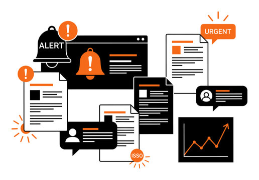 Social Media Crisis Management - Vector Illustration