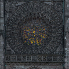 Fensterrosette der Lorenzkirche in N&uuml;rnberg