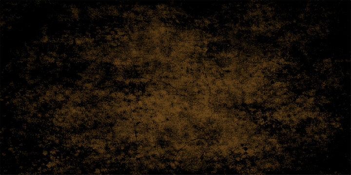 A dark and abstract grunge background features a textured brown surface of old aged paper and rusty metal with a dirty vintage pattern and an alpha channel