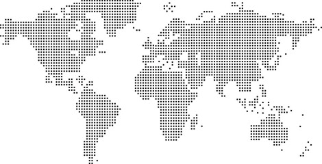 Global World Map Made of Dots, Abstract Digital Pattern Background © FARISTABINTA