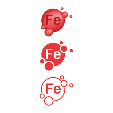 Iron Symbol Icon Set Vector Design.