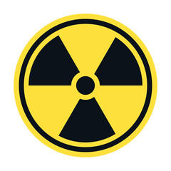 Fototapeta premium Radiation hazard warning symbol