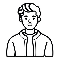 Obraz premium Male Avatar Cartoon Portrait Vector Illustration