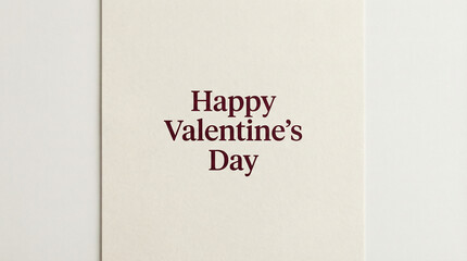 Minimalist Valentines Day Card with Elegant Typography.